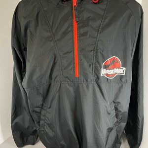 Jurassic Parks Black Universal Studios Medium Men’s Windbreaker Long Sleeve